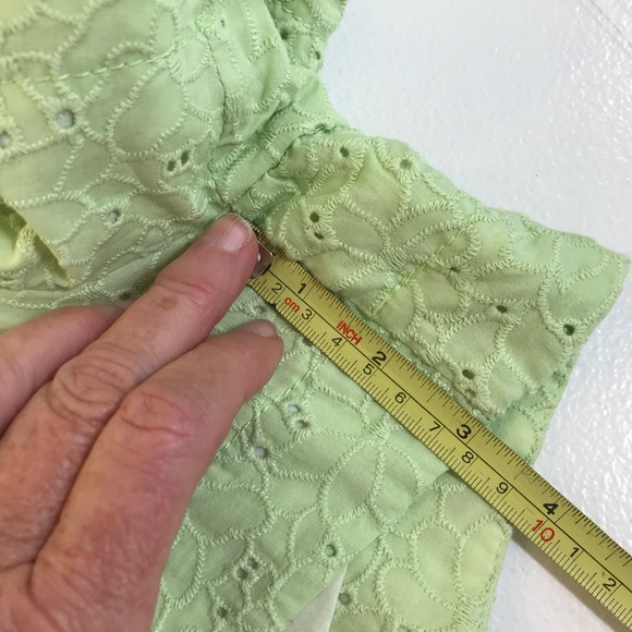 Derek Lam 10 Crosby Brat Green Eyelet Belted Shorts - Picture 13 of 16